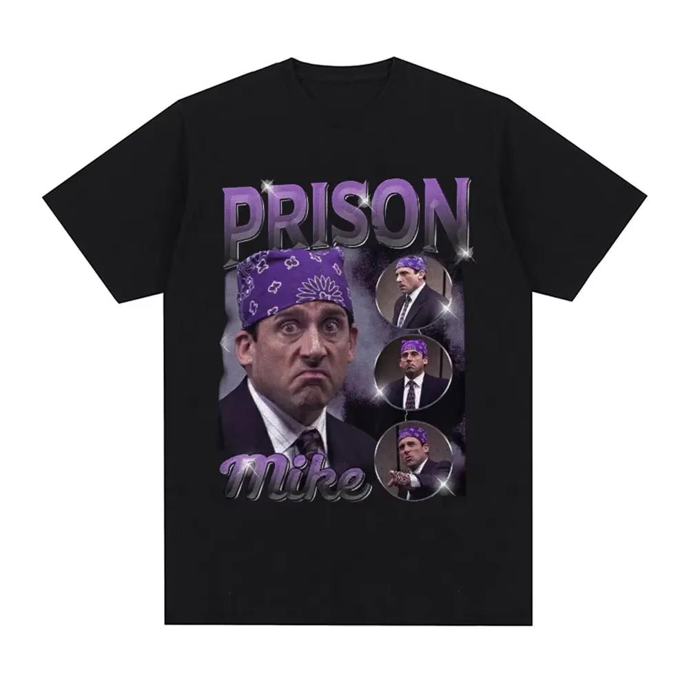 Prison Michael Scott Tribute Tshirt TV Series Office Dwight Schrut Jim Halpert Tshirt Womens Short Sleeve Tshirt S