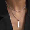 Stainless Steel Necklaces Fashionable Atmosphere Double Chain Pendant Necklaces For Women Zircon Suitable For Daily Wear Gifts