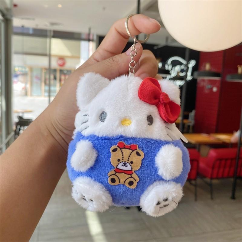 Hello Kitty Plush Keychain With Metal Clasp And Gift For Collectors
