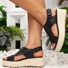 Dropship  Summer Espadrille Platform Wedges Women Sandals Chunky Platform Leisure Women Shoes Sandals Big Size 43