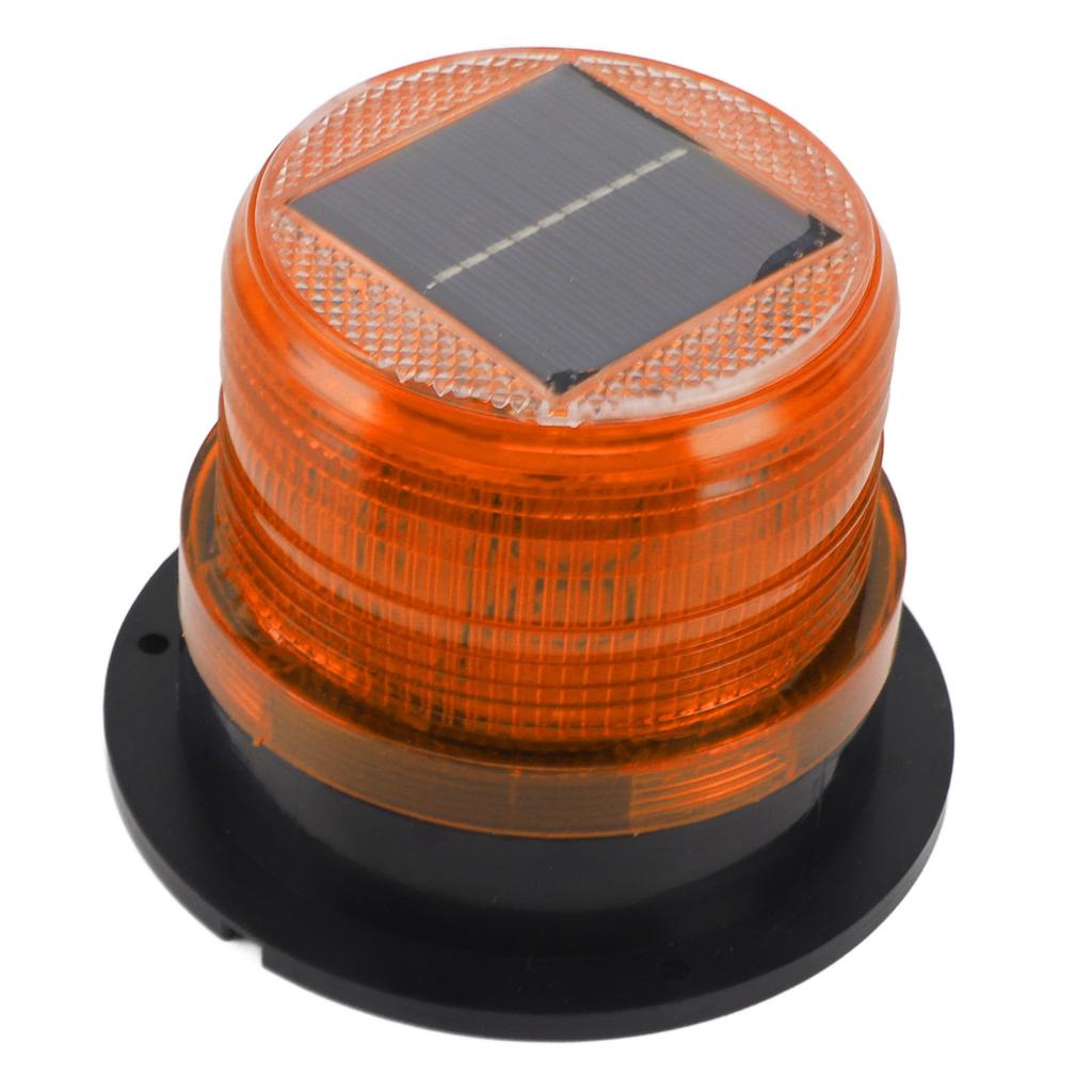 Solar Strobe Warning Flashing Light Waterproof LED Emergency Warning Light with Strong Magnetic Base for Snow Removal Car Forklift Truck