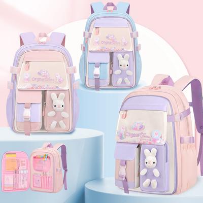 Elementary School Backpack for Grades 3-6 Ergonomic Waterproof Lightweight Schoolbag Multi-functional Refrigerator-style Student Backpack