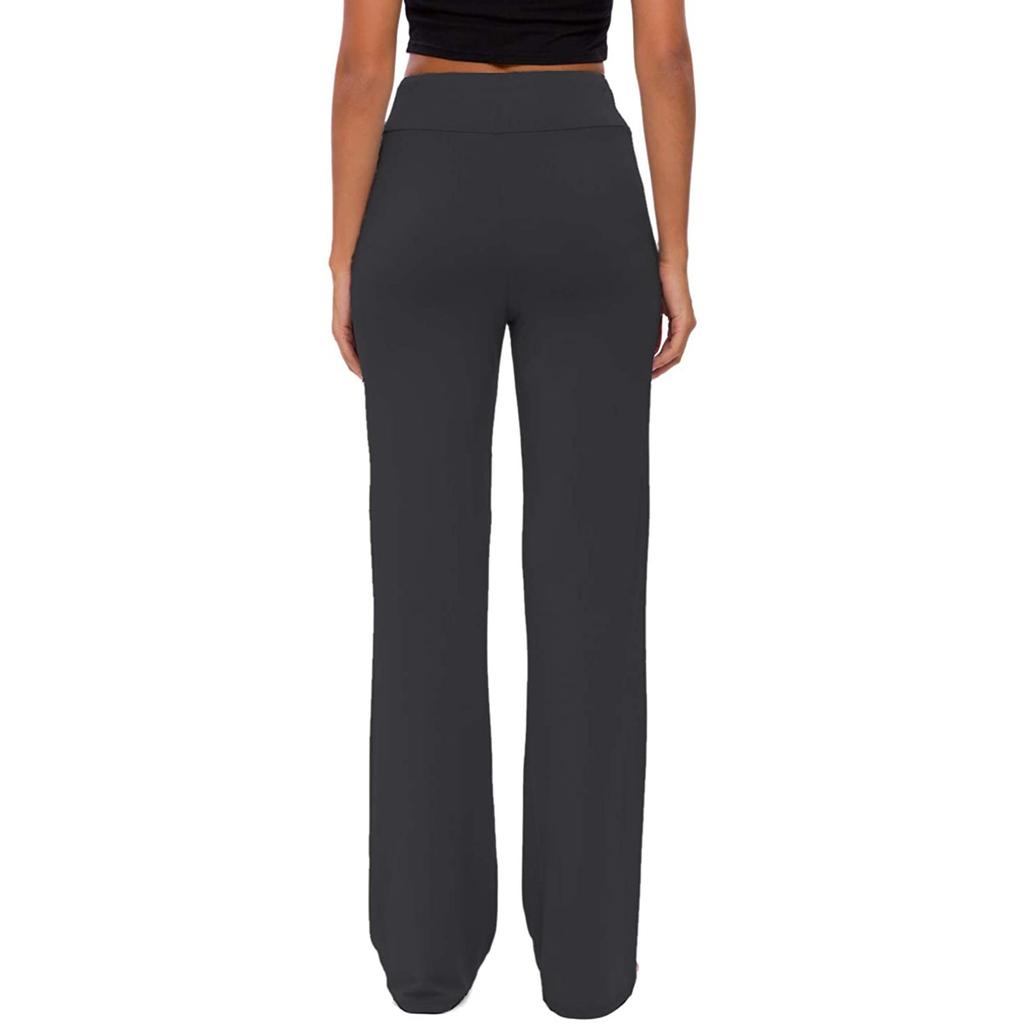 Women's Yoga Trousers Pockets Wide Leg Drawstring Loose Straight  Running