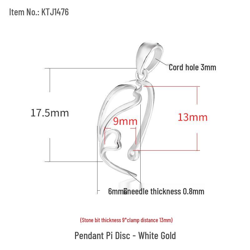 

18K Gold-Plated Sterling Silver Jade Gemstone Pendant Safety Clasp Necklace 925 Silver біле золото кольору