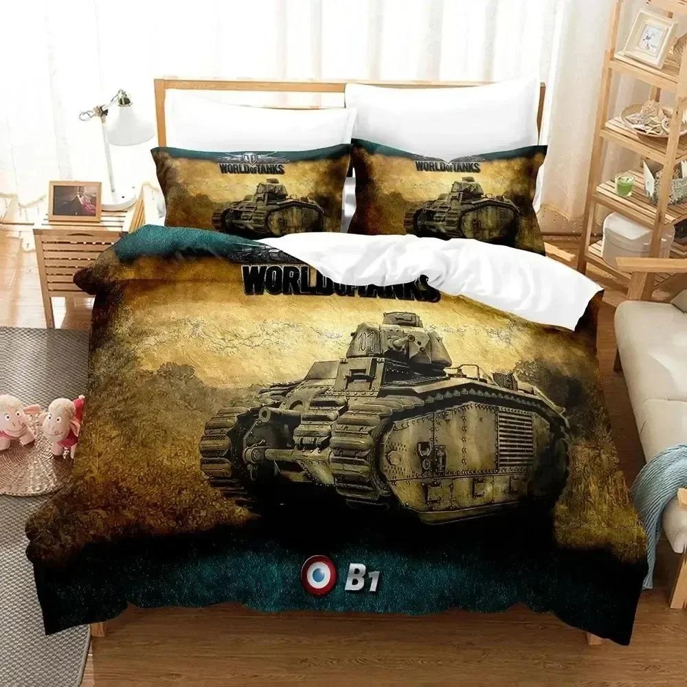 Comforter Game World Of Tanks Bedding Set 3D Printed Suitable For Bedroom Kids Home Textile