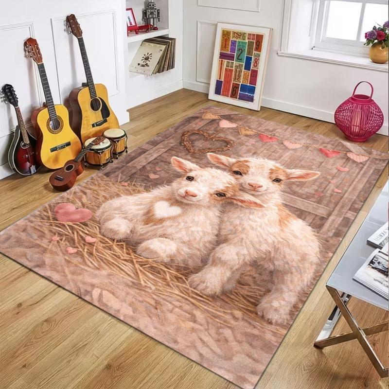 

Cute Rabbit Duck Kitten Area Rug Animal Themed Non Slip Soft Carpet for Living Room Bedroom Kids Room Home Decor Bedroom Decor 50cm x 80cm