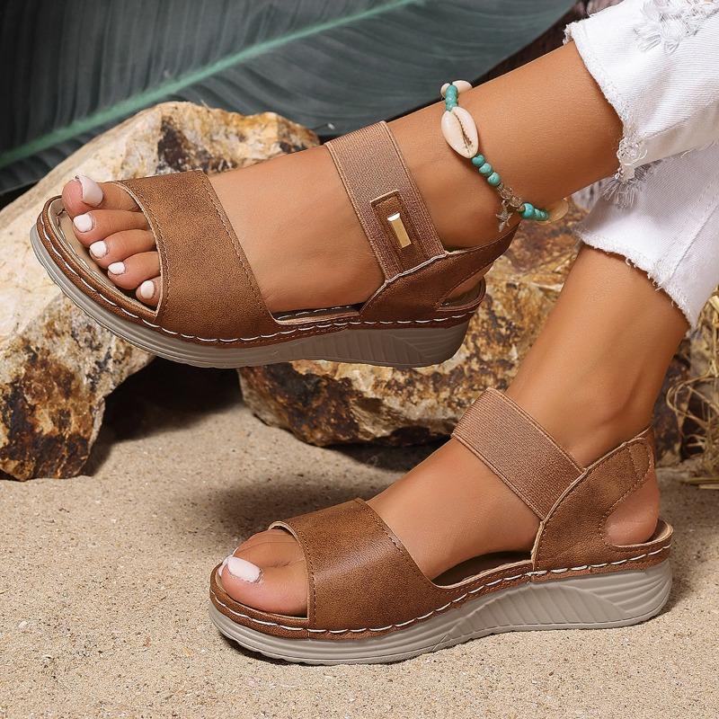 Women's Plus Size Slip-On Fisherman Sandals Sporty One-Strap Comfort Peep Toe Shoes