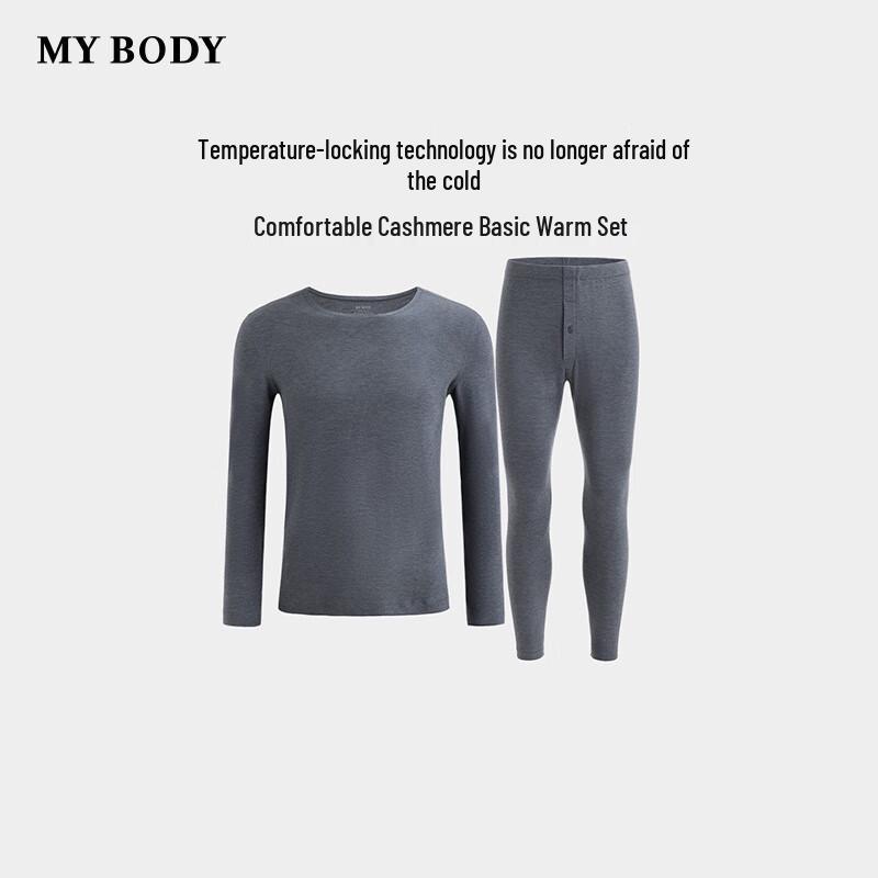 

mybody Men s Cashmere Blend Thermal Underwear Set 3XL
