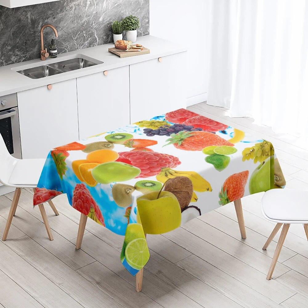 Gourmet Petit Cake Tablecloth Waterproof Rectangular  Wedding Party Decoration Restaurant Kitchen Home