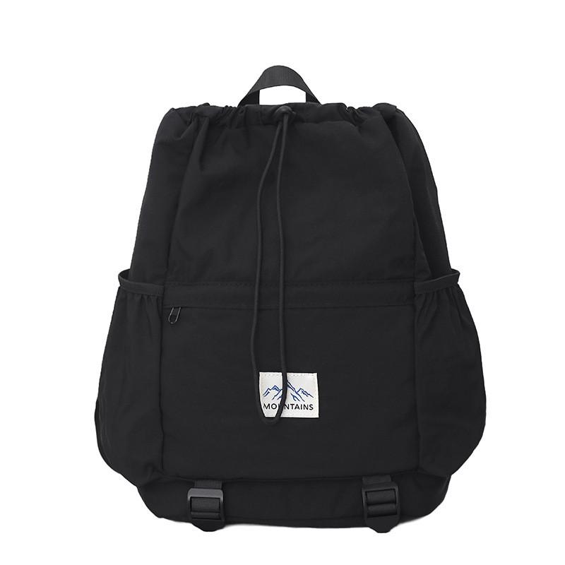 

Kids Drawstring Backpack With Durable Nylon Material And Fun Color Options For School And Travel чёрный