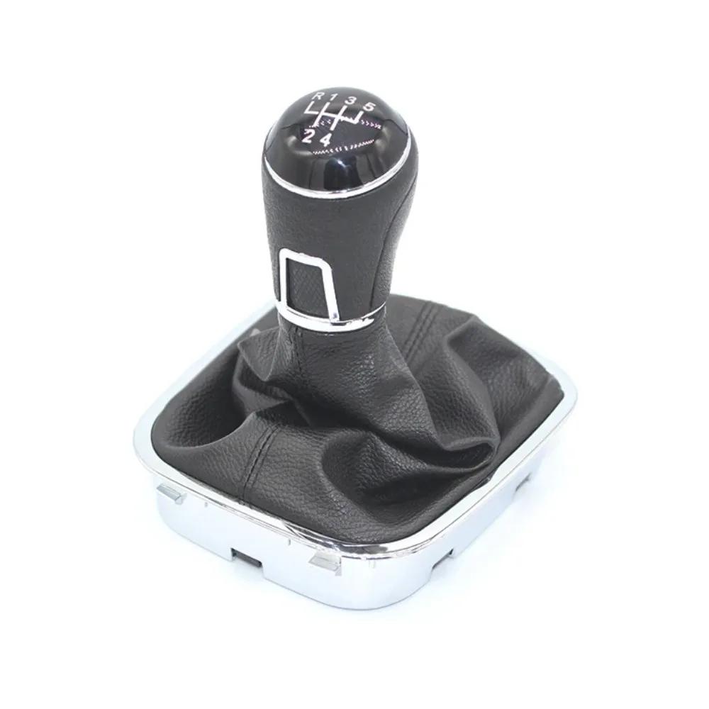 For VW Volkswagen POLO 6C 2015 2016 2017 2018 5 6 Speed Car Gear Shift Knob Lever Stick Gaiter Boot Cover Collar Leather