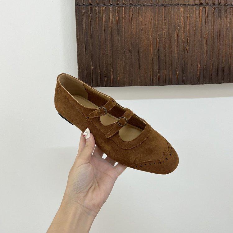 Retro brown square head Mary Jane shoes ballet shoes women's 2025 new Korean version French light mouth single shoes women's shoes