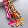 Trendy Multicolor Adjustable Crossbody Phone Lanyard - Thick Braided Anti-Drop Chain