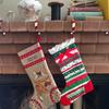 1/2PC Metal Fireplace Sock Hanger Holiday Red and Green Xmas Striped New Year Christmas Stocking Hook Home Party Decorations