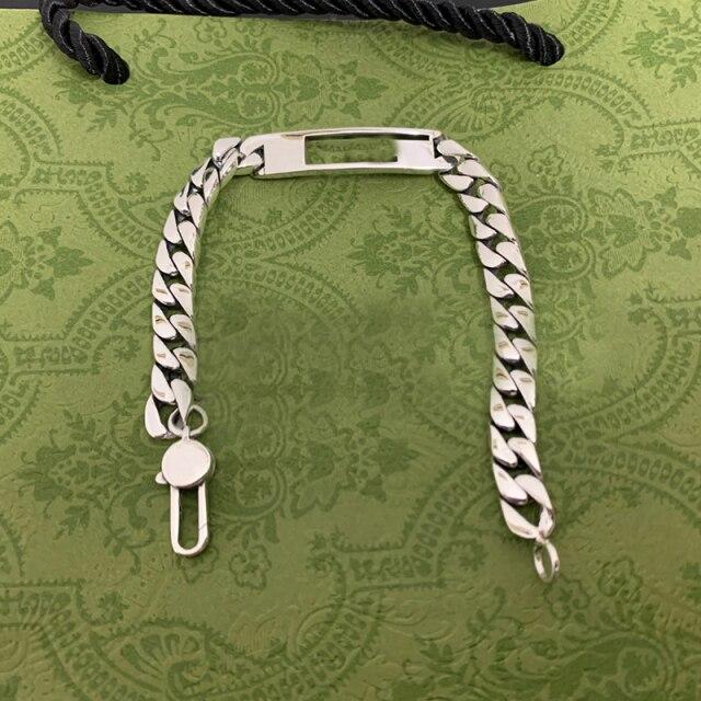 

Браслет из полого переплетенного серебра 925 пробы, модный тренд, дикая пара, юбилейная вечеринка, модные ювелирные изделия люксового бренда 20cm