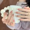 Ks Nail Art Wearable Nails Short Style 2026 New Model High-End Super Popular Cat Eye Handmade High-Quality Nude Color Stunning Nail Pieces