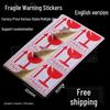 Fragile Handle with Care Stickers: Bilingual Adhesive Caution Labels for Delicate Items Boxes