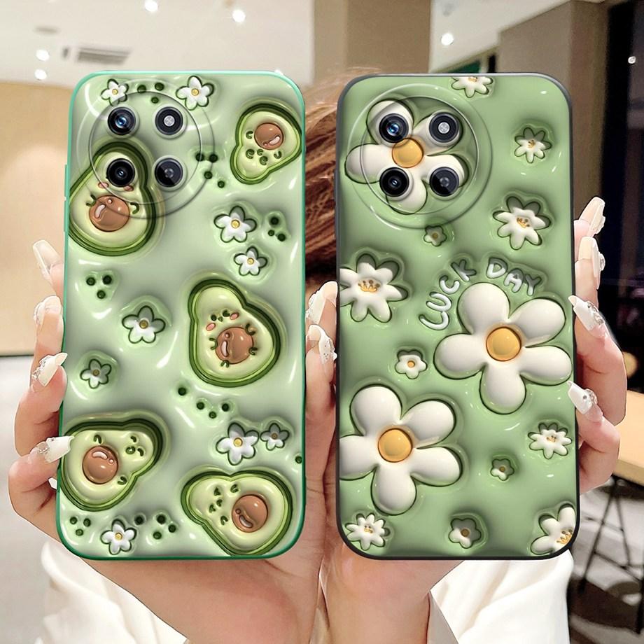 Flower Girly Fashion Phone Case For Realme 11 4G / Realme RMX3636 6.4" Back Cover Butterfly Love Heart Bumper Fundas Matte Capa
