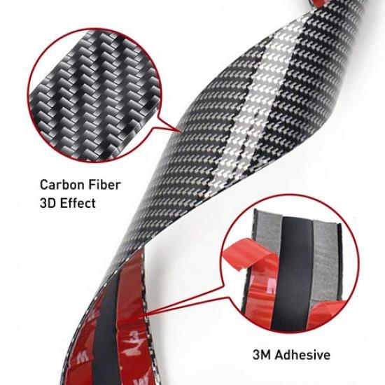 Car Door Carbon Fiber Body Sticker Anti Scratch Protector Sill Scuff Cover Strip
