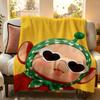 Cartoon T Teletubbies  Flannel  Blanket Suitable for Sofa Living Room Bedroom