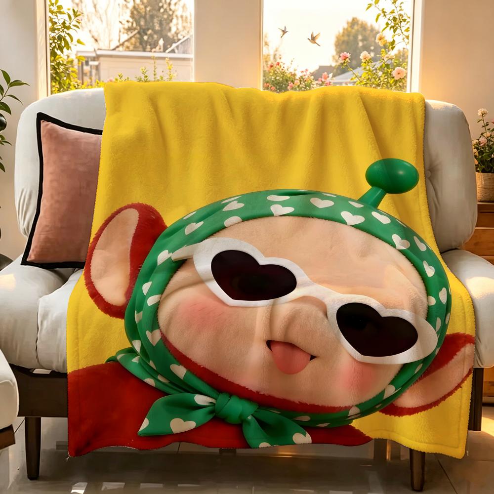 Cartoon T Teletubbies Flannel Blanket Suitable for Sofa Living Room Bedroom