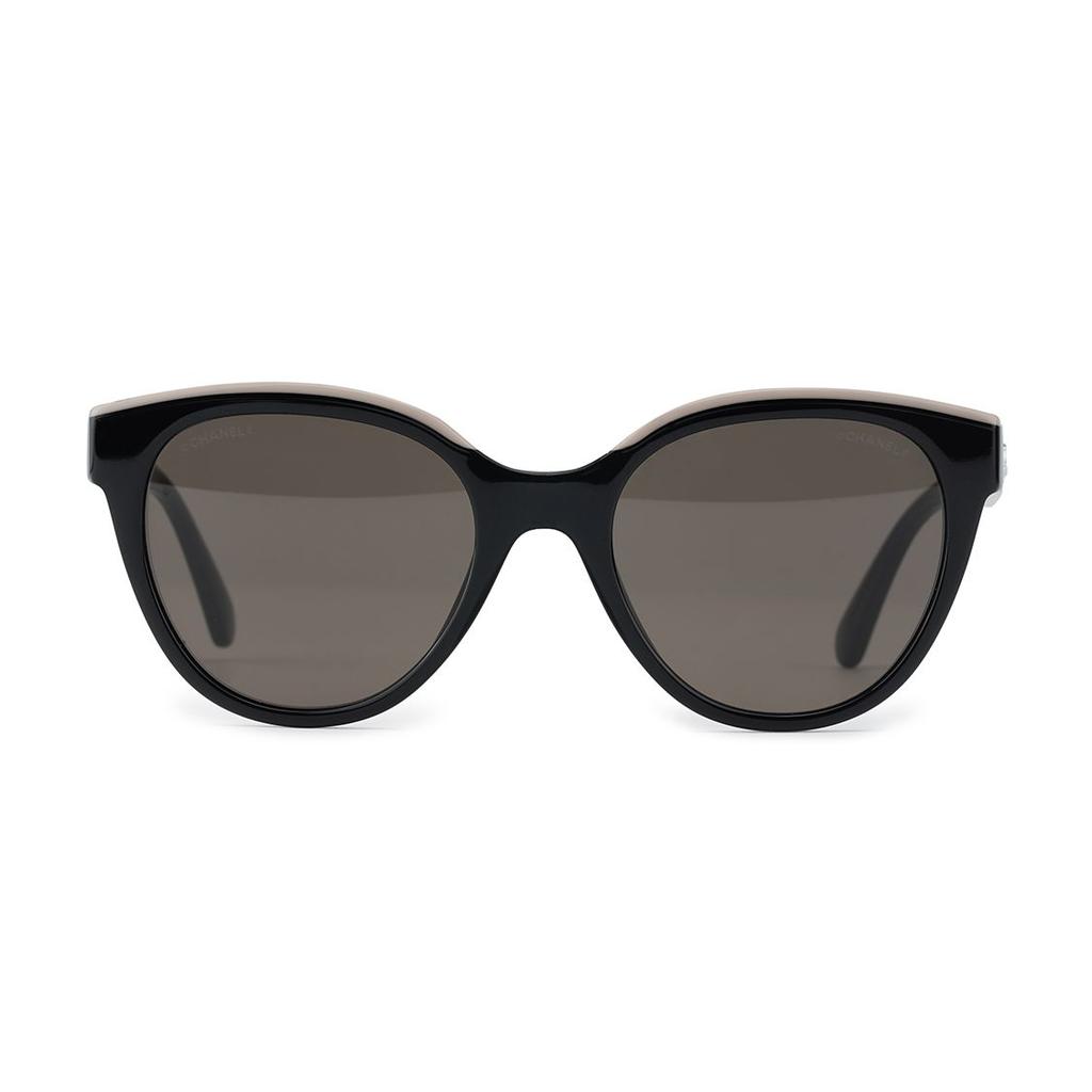 Chanel Butterfly Sunglasses Unisex Sunglasses Black Beige Brown CH5414-C534/3