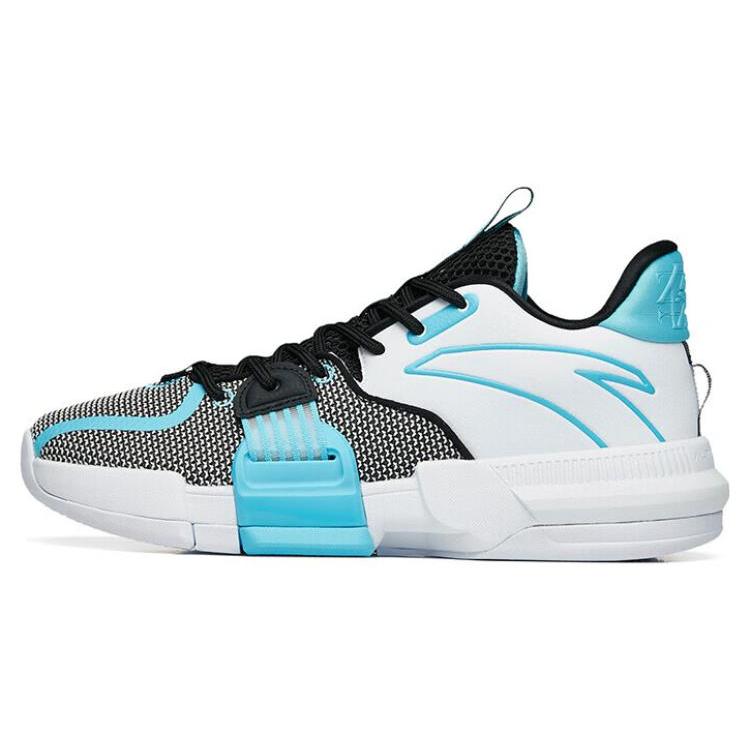 

new Anta Qingkuang TD Wear-Resistant Low-Top Performance Basketball Shoes Men s Black Blue White 44.5