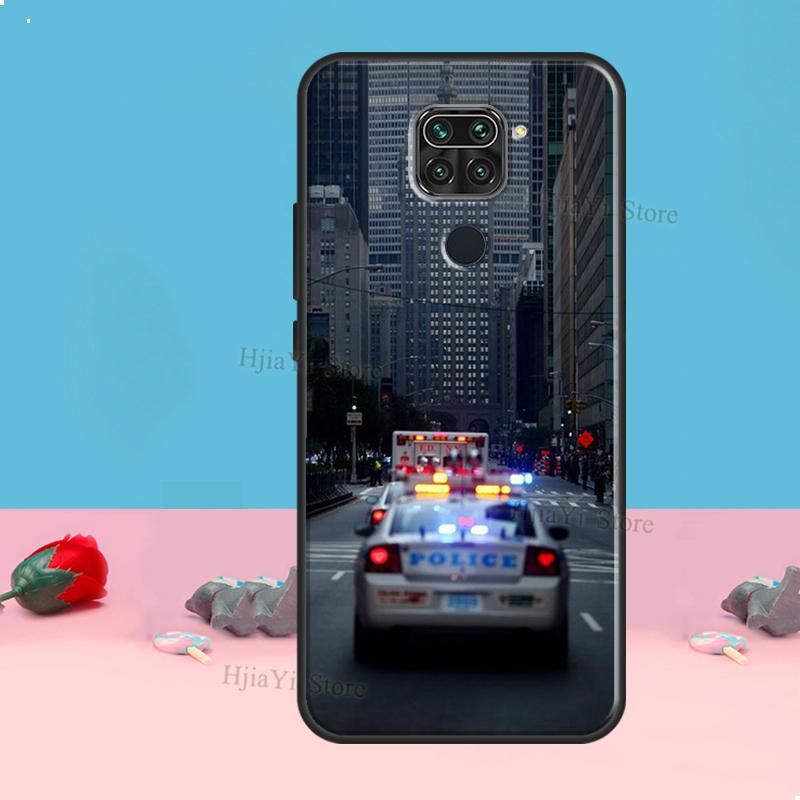 Police Car Case For Redmi Note 8 9 10 11 12 Pro Plus 10S 11S 12S Cover For Redmi 9C 10A 10C 12C Coque