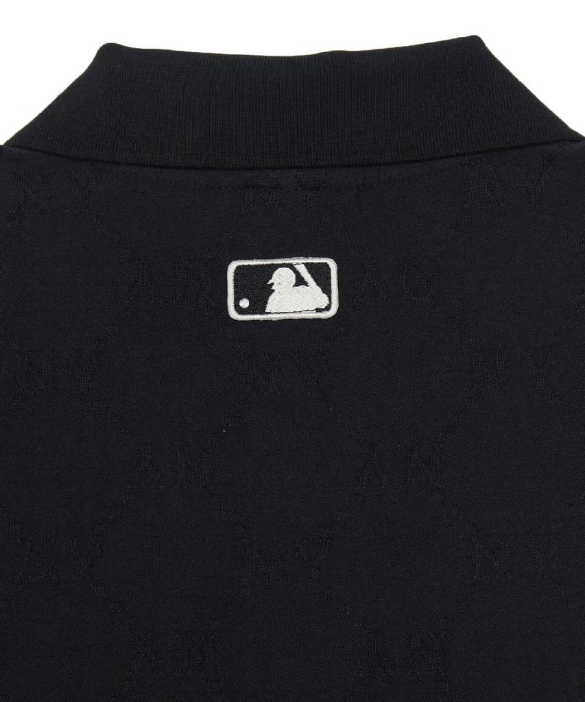 Emelbi Diamond Monogram Jacquard Collar T-Shirt Ny (Black)