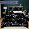 Custom Name Elegant Butterfly Lace Bedding,Quilt Set Quilt Cover Pillowcase Home Birthday Gift(1 * Duvet Cover + 2 * Pillowcase, Without Core)_lx