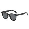 Large frame milk tea color sunglasses women's retro square big face thin glasses trendy new sunglasses spot