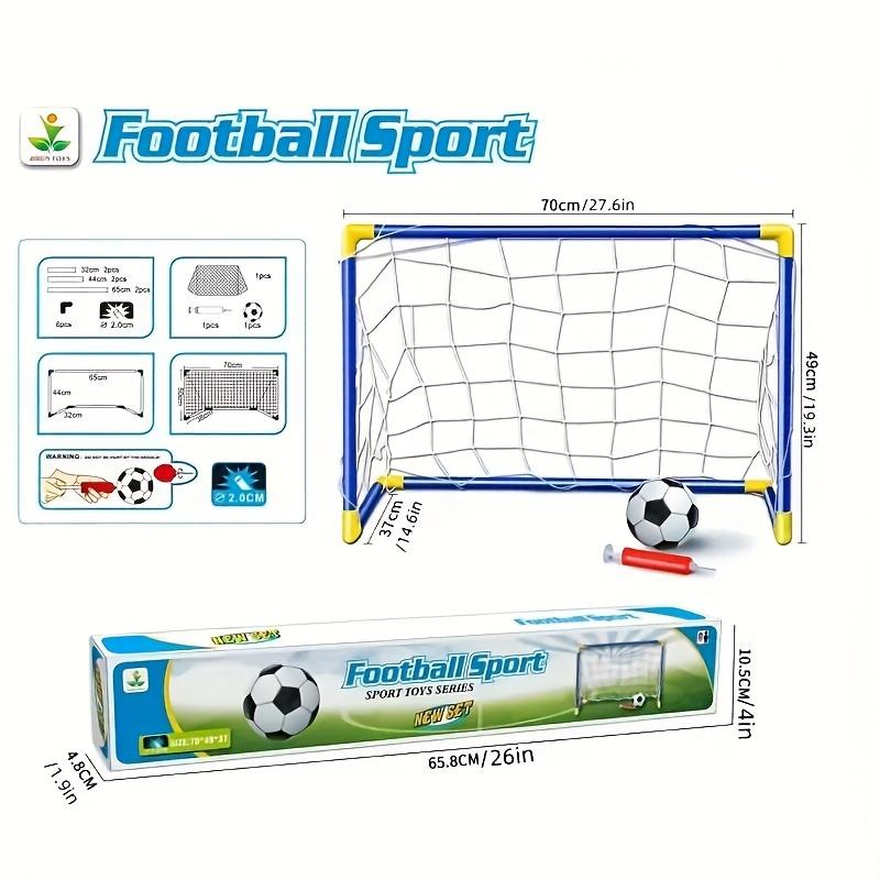 Outdoor und Indoor Kunststoff Fußballtor Set Tragbar Zerlegbar DIY Sport Fußball Rahmen, Familiäres Fußballspiel
