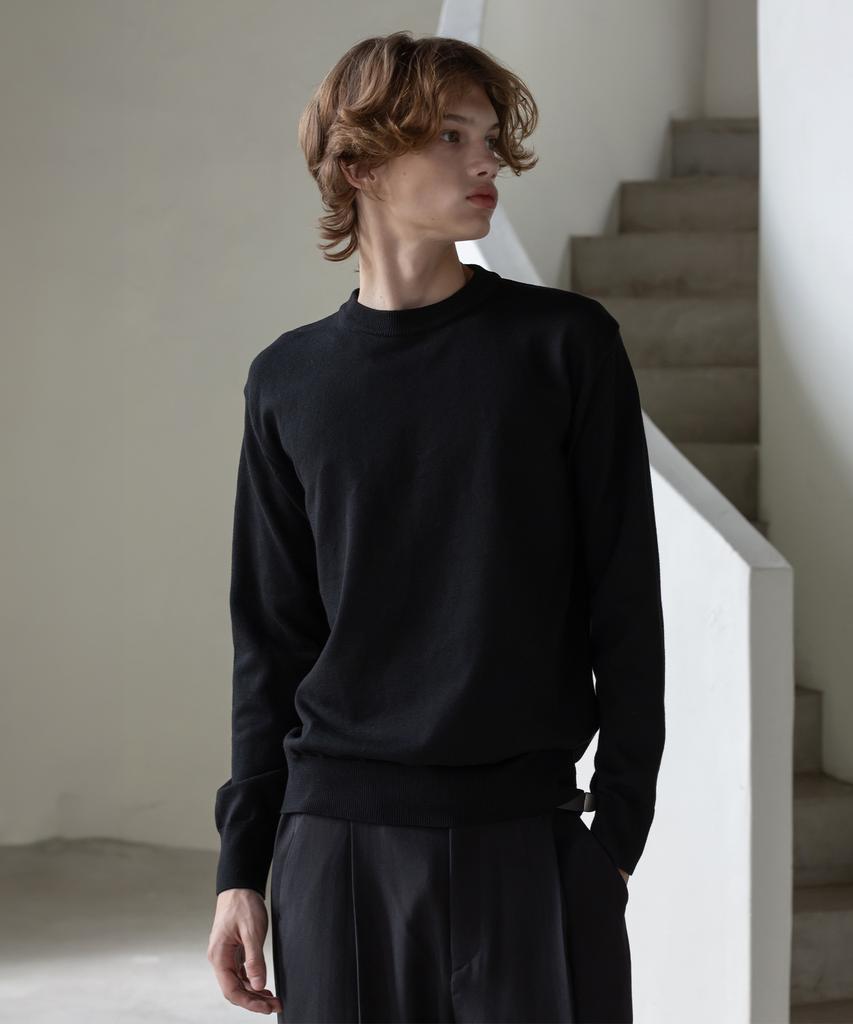 Dekkoloso Mode Herashi Round Knit [Black]