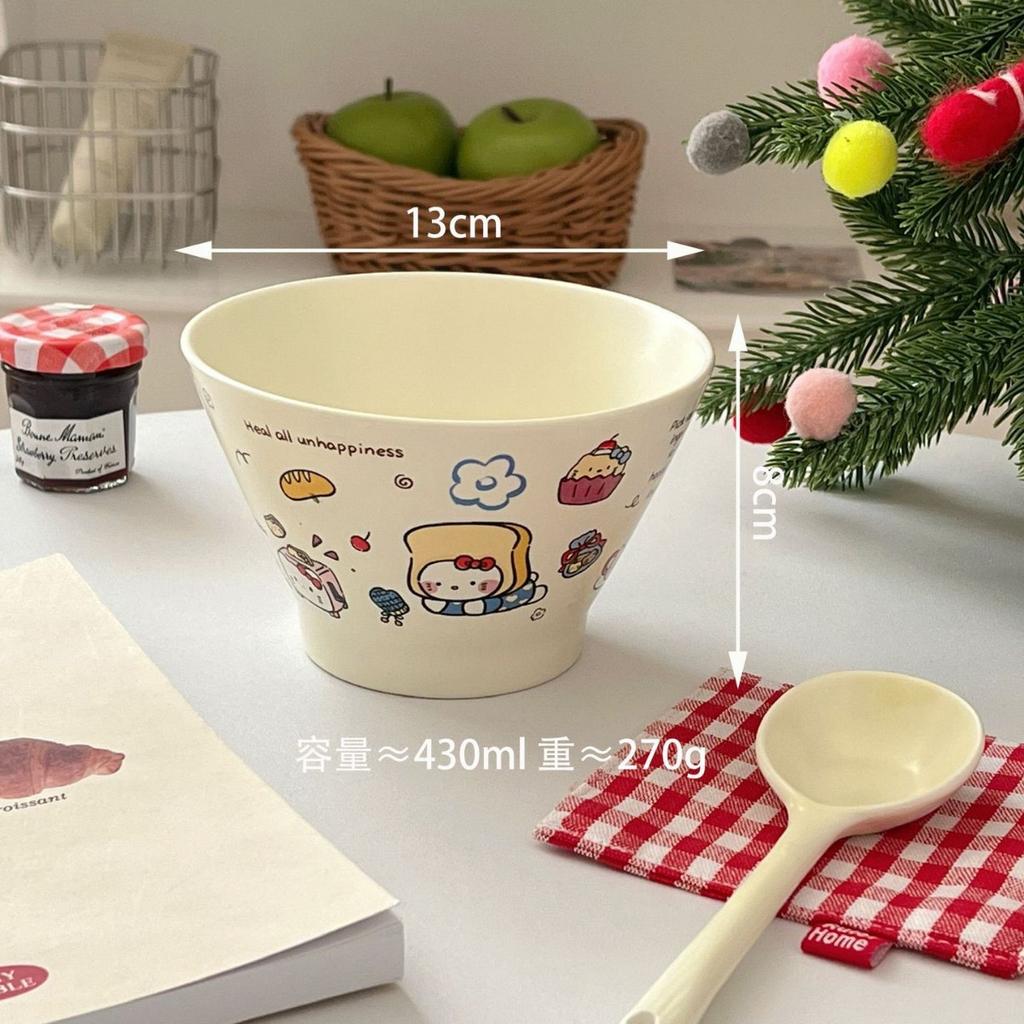 Cartoon Apple Dog Bowl, High Beauty Ceramic Household Japanese Rice Bowl, Oatmeal Fruit Salad Bowl, Exquisite Kitchen Decoration