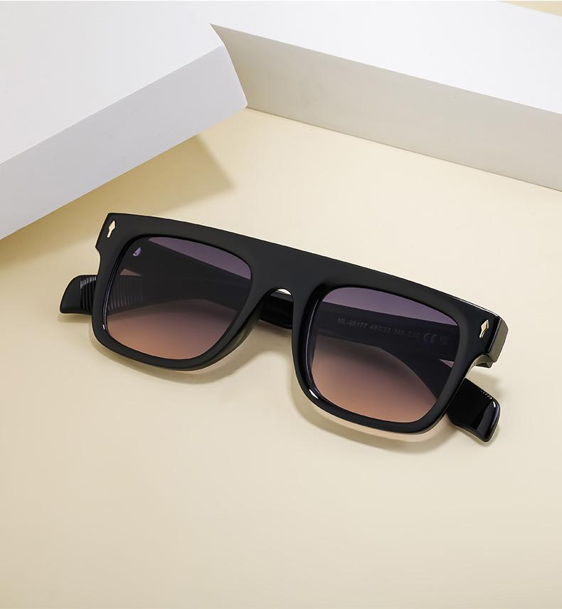 Men’s High-End Square Frame Sunglasses: Premium Outdoor Sun Protection Brand.