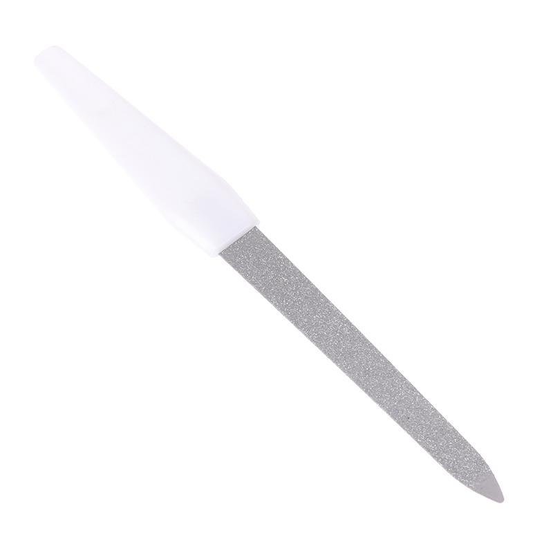 1Pc Metal Double-Sided Nail File Scrub Manicure Sharpening Nail Nail Tool Manicure Pedicure Tool High Quality Nail File