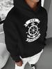 Casual Nautical Hoodie with "HER Captain" Design - Gray
