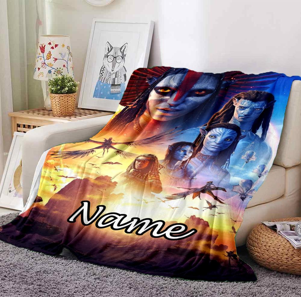 Benutzerdefinierter Name Avatar Welt Flanell Decke Überwurf Weich Warm Sofa Bett Dekor Einzigartiges Geschenk