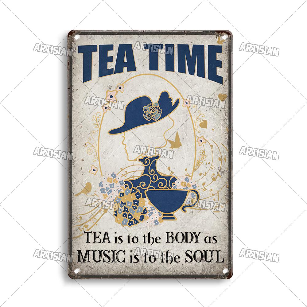 Artisian Coffee Metal Plaque Cute Animal Tin Sign Drinking Funny Decorative Plate Wall Decor Garage Bar Pub Club Hotel Cafe