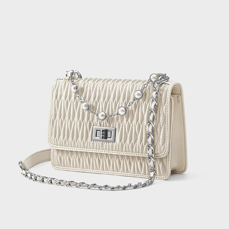 IELGY Ladies Fashion pu Leather Diamond Chain Shoulder Messenger Bag