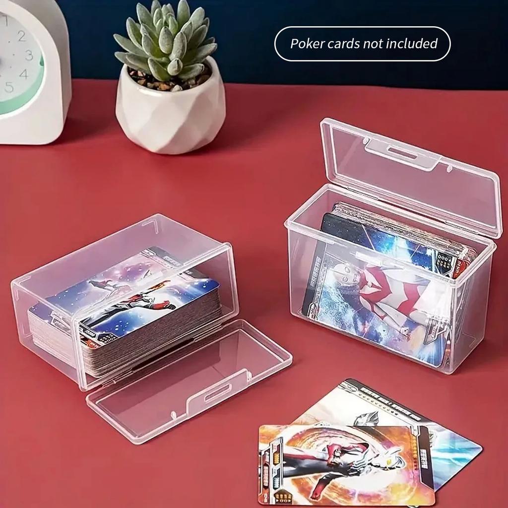 Plastic Rectangular Poker Card Storage Box Game Card Credit Card Drawer Organizer Business Card Case