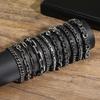 Retro Chain Bracelets for Men Boys,,Vintage Antique Stainless Steel Link Wristband,Classic Punk Zircon Gifts