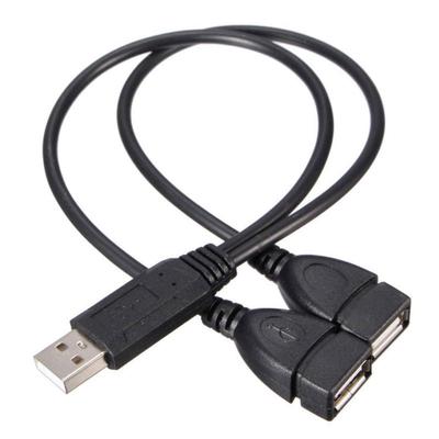1 Mufă Masculină La 2 Socluri Feminine Linie de Extensie USB 2.0 Convertor de Alimentare Cablu de Date Splitter Cablu E9Y2