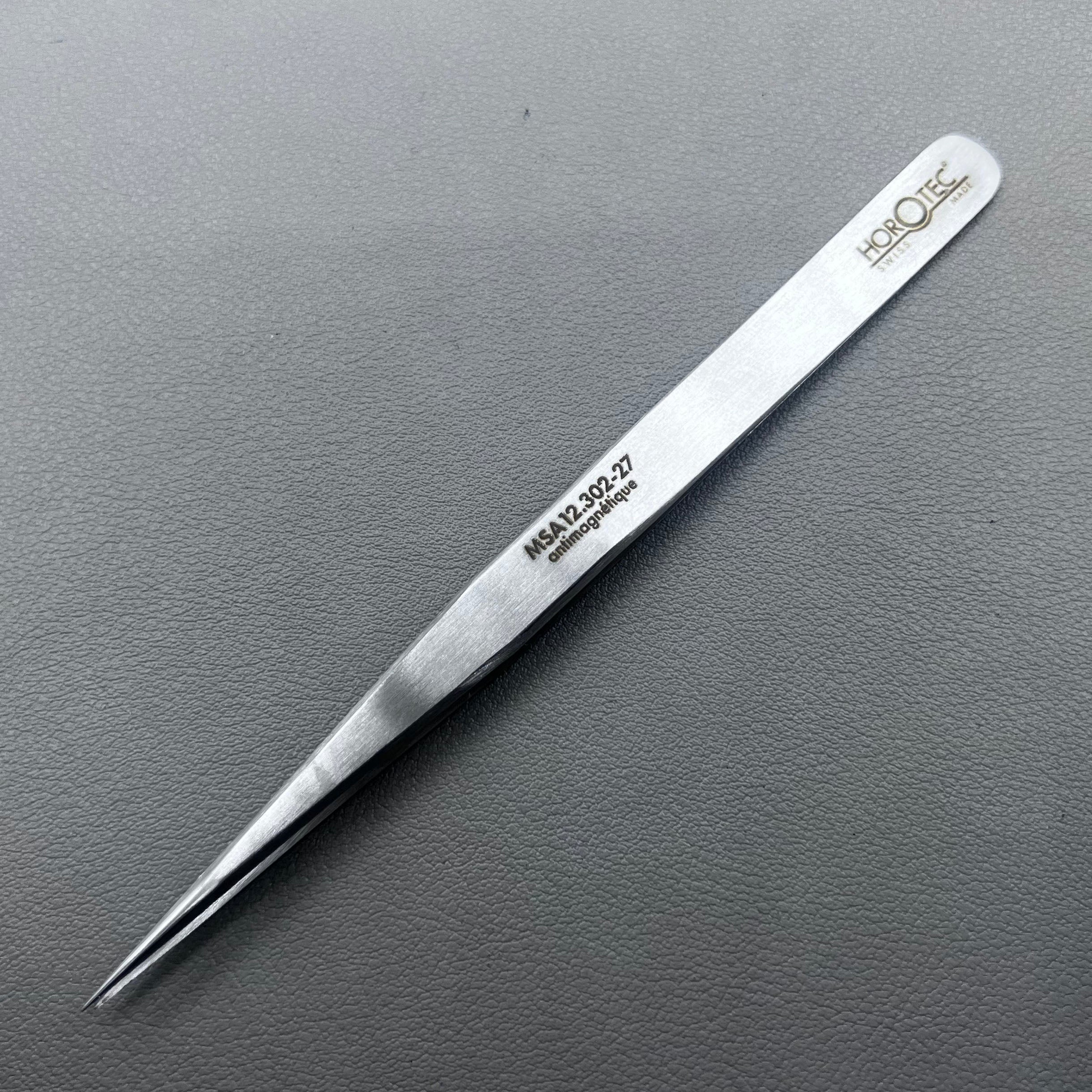 Swiss Horotec MSA12.302-27 Strong and Pointed Tweezers for Stones