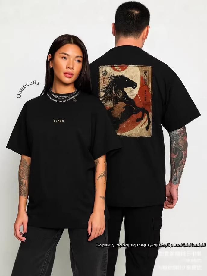 Trendy 100% Cotton Short Sleeve T-Shirt - Versatile Summer Style with Unique Fashion Print