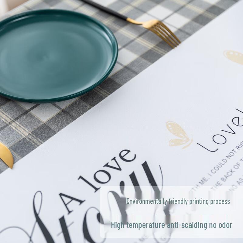 Elegant Stripe Waterproof PVC Tablecloth