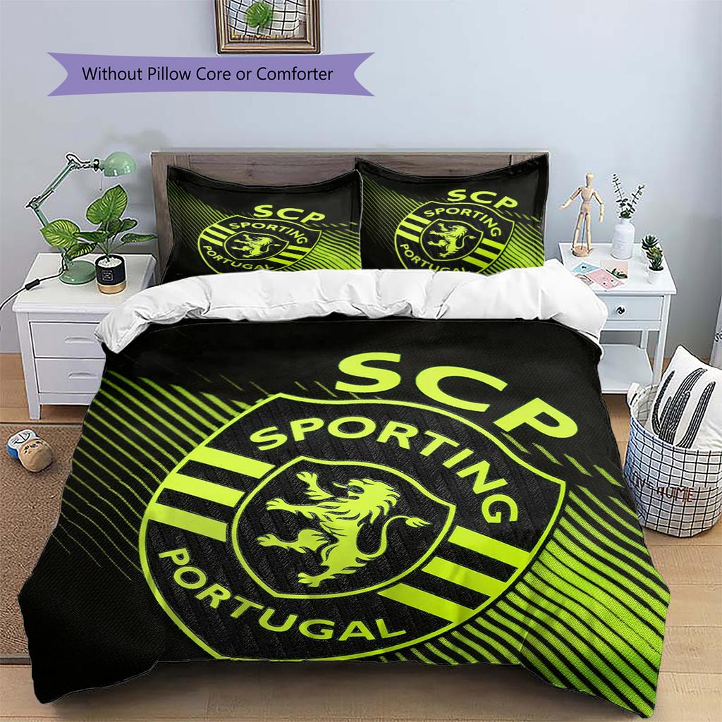 sporting fc Pattern Bedding Home Decoration Birthday Gift (1 * duvet cover + 2 * pillowcase, without core)