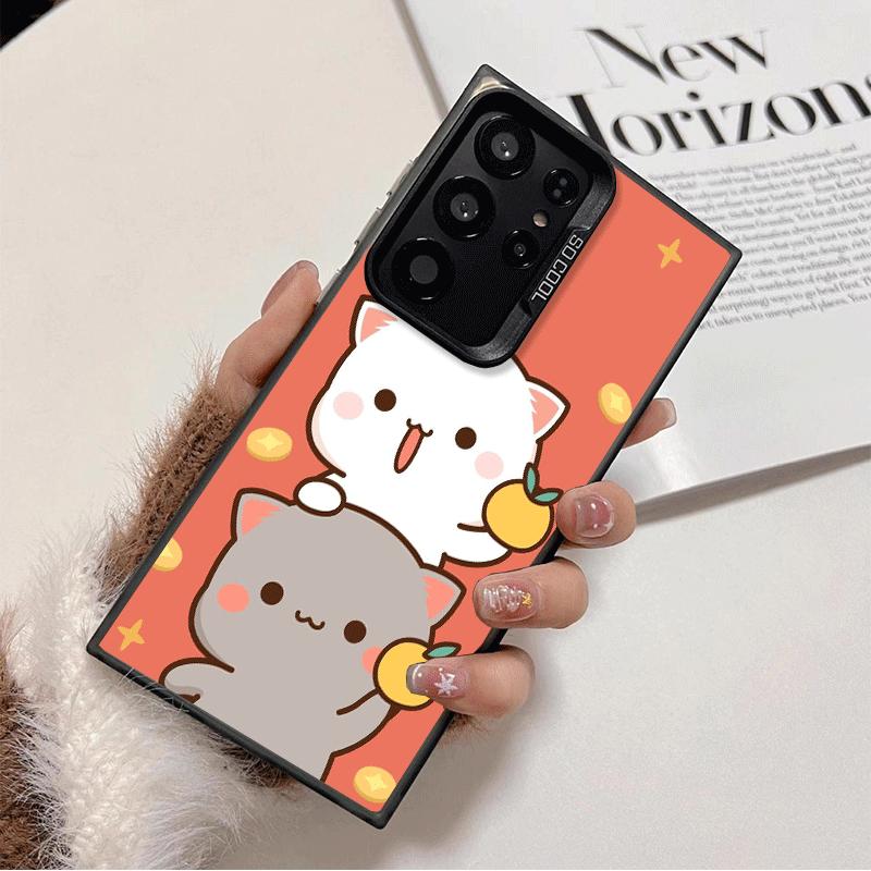 Cartoon Cute Peach Goma Shockproof Phone Case for Samsung Galaxy S26 Edge S25 Ultra S24 FE S23 Plus S21 Cover Anti Fall Fundas
