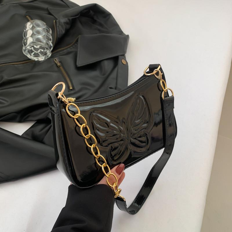 New Arrival 2024 Spring Trendy Handbag Minimalist Commuter Tote Bag Stylish Underarm Bag In Red чёрный