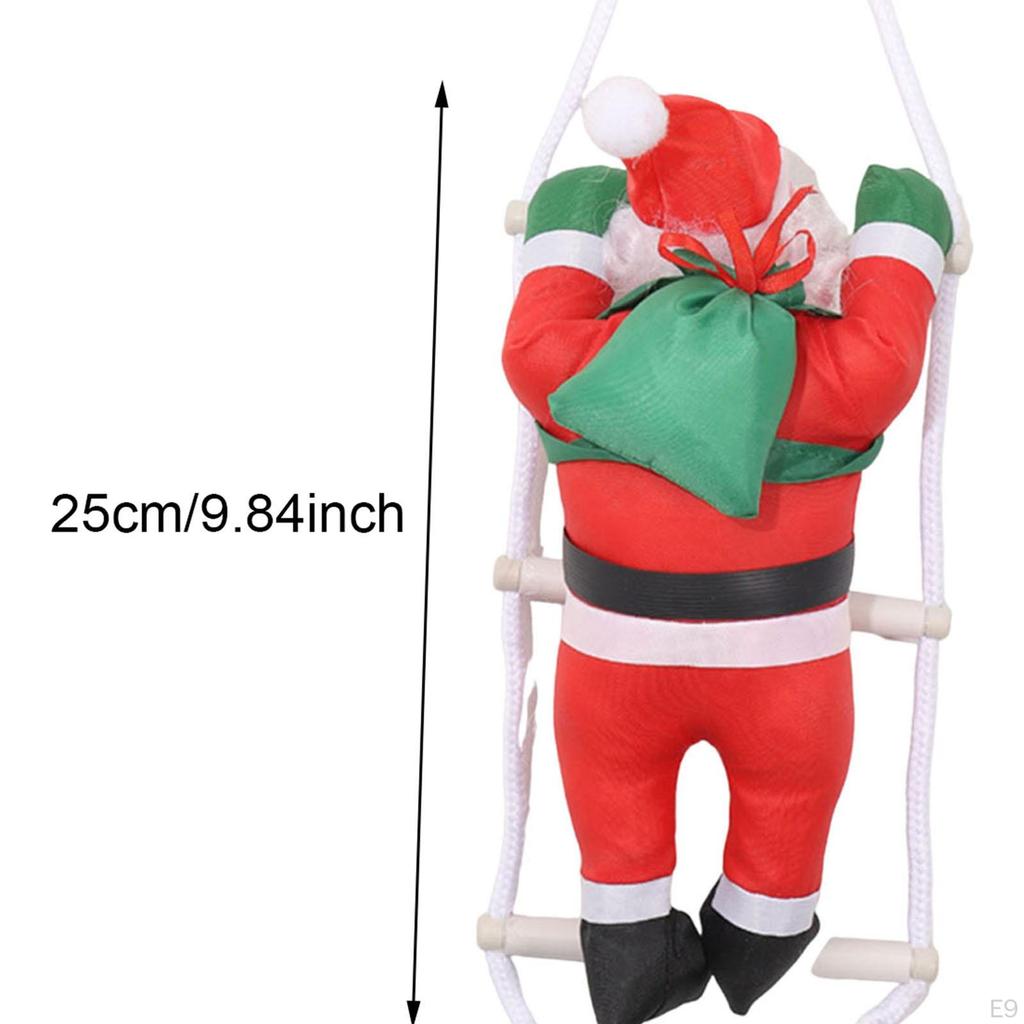 Climbing Santa Claus on Rope Ladder Hanging Decoration,Christmas Tree Ornament Xmas Decor for